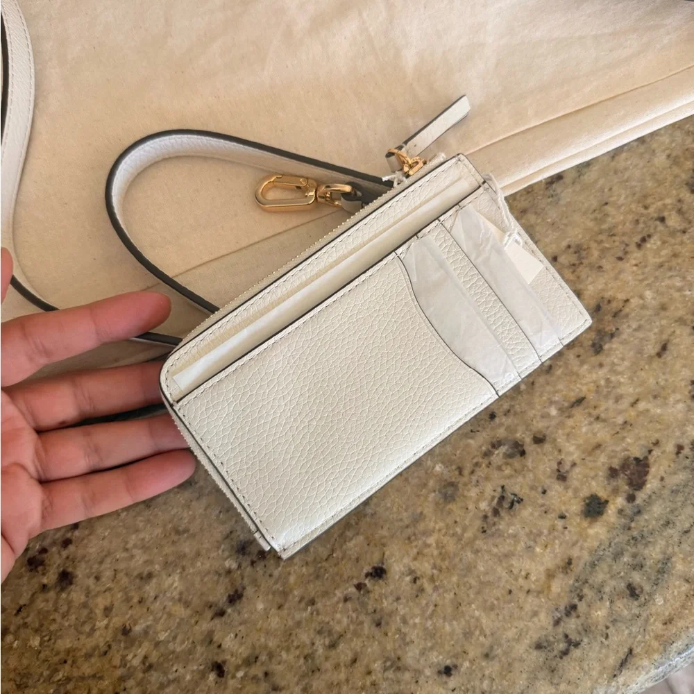 New tory burch set Blake tote small & zip cardholder in new ivory color - Picture 7 of 10